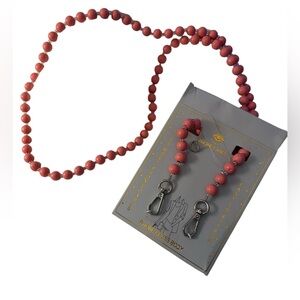 Eye Candy Pink Beaded Phone Crossbody Strap Lanyard